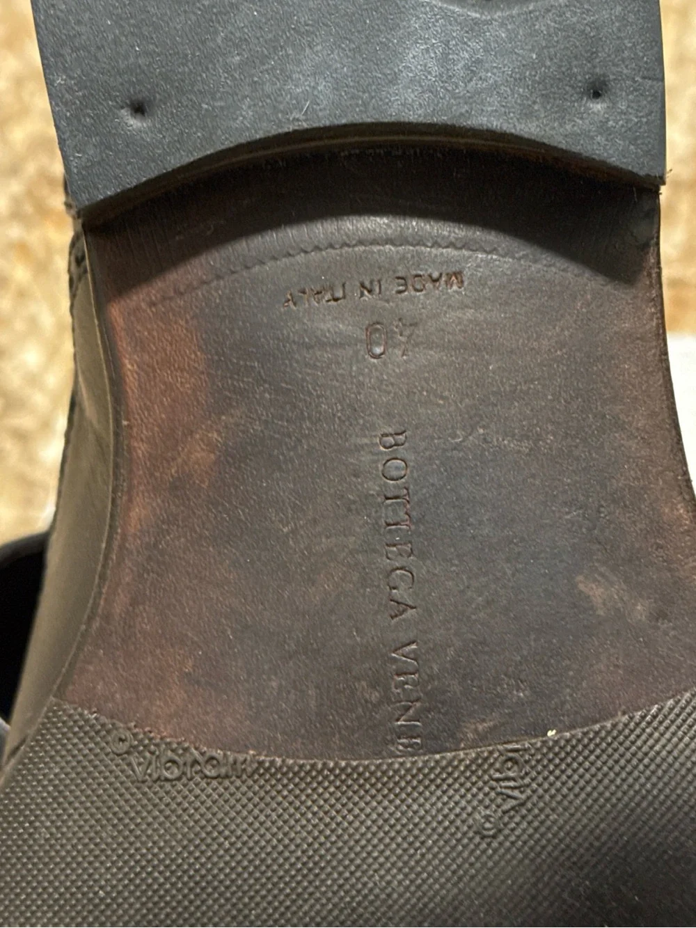 Bottega Veneta Black Leather Brogue Oxfords